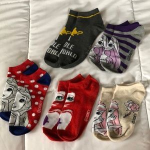 Lot of 5 Disney Socks